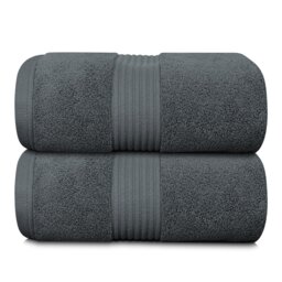 Casa De Rococo Luxury Zero Twist Cotton Bath Sheets Set of 2, 580 GSM, 100 x 150 cm