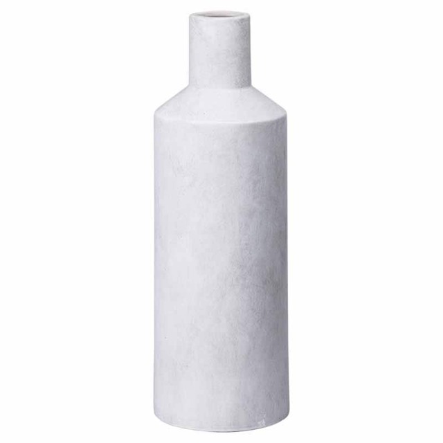 Darcy Sutra Large Vase - Ceramic - L14 x W14 x H42 cm - Stone White