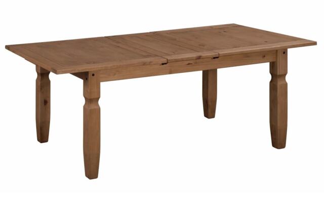 Mercers Furniture Corona Small Extending Dining Table Solid Wood Pine Wooden Extendable with Mexican Styling