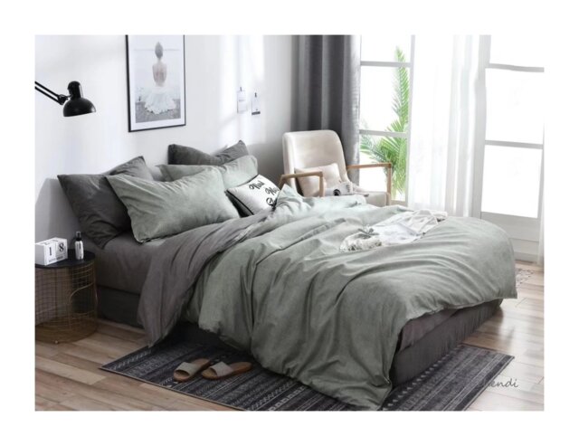 Ezysleep Reversible Grey Printed Duvet Set - Luxurious Duvet Cover And Pillowcases Grey Grey