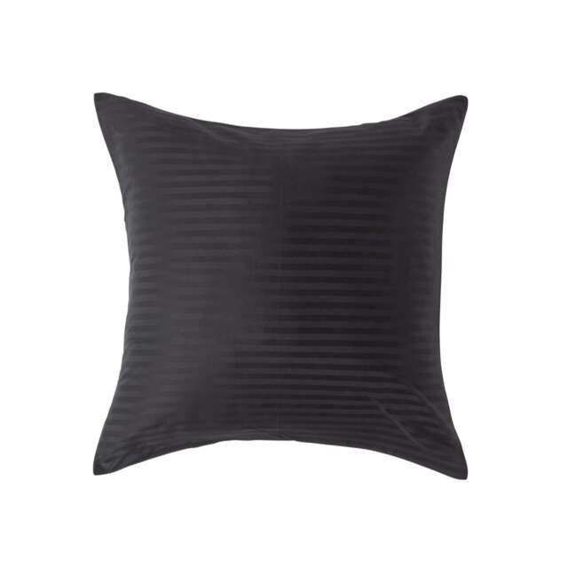 Homescapes Black European Size Egyptian Cotton Pillowcase 330 TC - 60 x 60 cm Black
