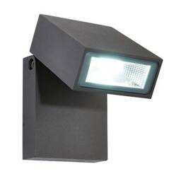 Morti Integrated LED 1 Light Outdoor Wall Light Textured Dark Matt Anthracite, Glass IP44