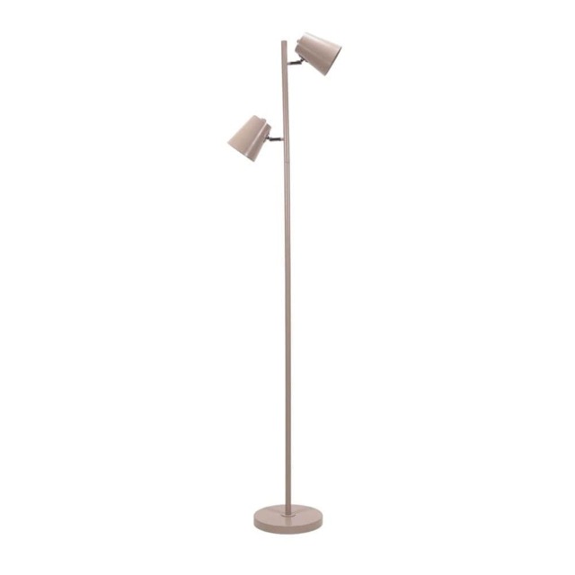 ValueLights Bibi Stone 2 Way Adjustable Metal Floor Lamp Grey