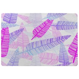 Purple Feathers Rug Multi