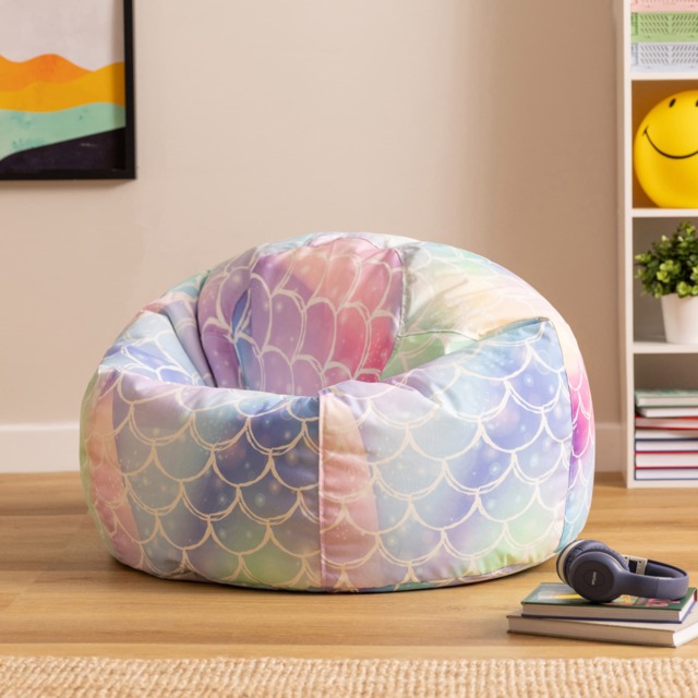 Icon Kids Ombre Mermaid Print Dome Bean Bag