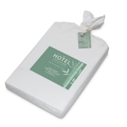 BHS Hotel Collection Bamboo Extra Deep 38cm Fitted Sheet White White Double 1