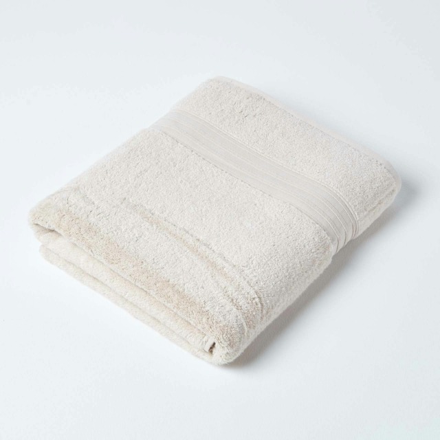Homescapes Zero Twist Supima Cotton Bath Sheet - Beige Cream Bath sheet