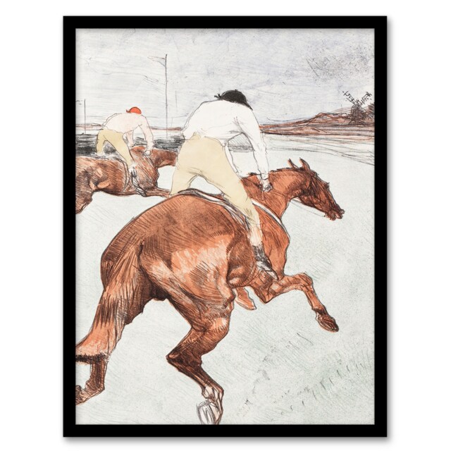 Toulouse Lautrec Framed Wall Art Print The Jockey Horse Racing Home Décor