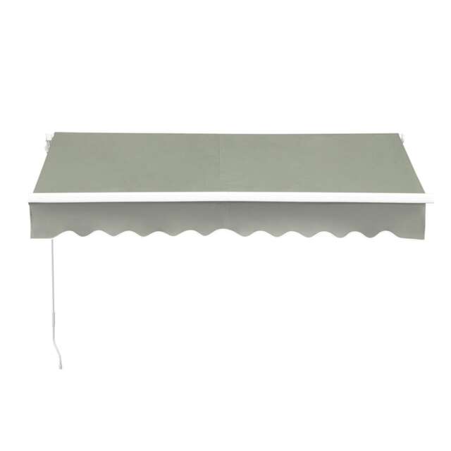 Living and Home Outdoor Retractable Patio Awning for Window and Door - Grey