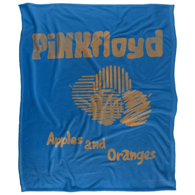 Pink Floyd Apples And Oranges Silky Supersoft Blanket Blue Blue/Gold One Size 1