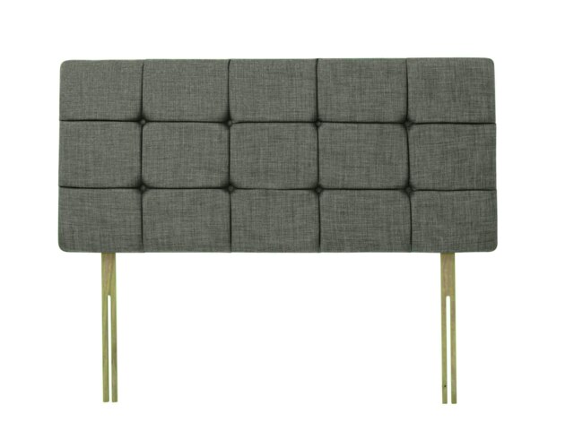 Pearl Charcoal Linen Headboard Double Multi