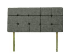 Pearl Charcoal Linen Headboard Double Multi