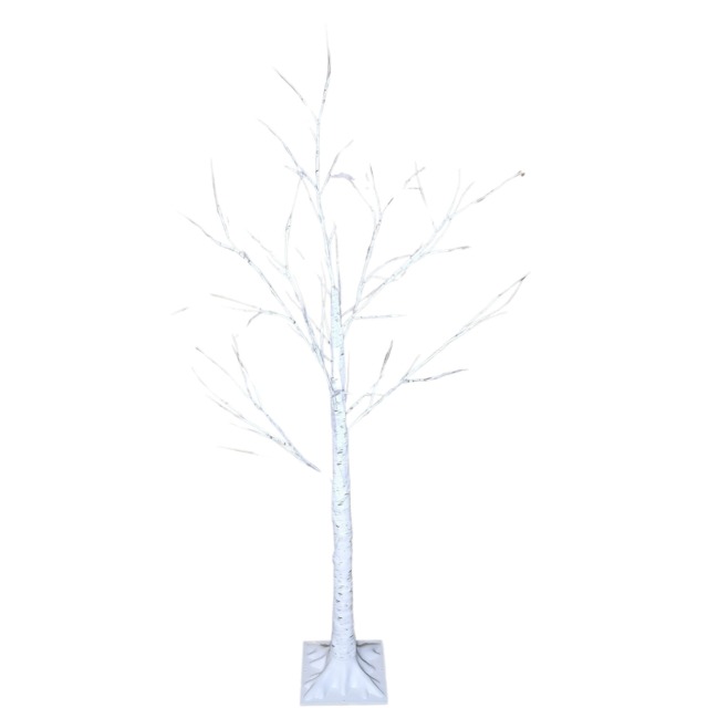 1.5m (5ft) Indoor Outdoor Christmas Lit Birch Tree with 64 Warm White LEDs