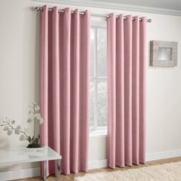 Enhanced Living Vogue Blush Pink 46 x 90 inch (117x229cm) Eyelet Thermal Noise reducing Dim Out Curtains (PAIR) Pink Blush 2