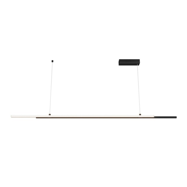 Maytoni Halo Modern 2 Light Integrated LED Pendant Ceiling Light Black 4000K