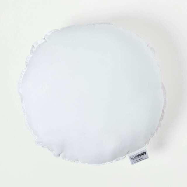 "Homescapes Luxury Super Microfibre Round Circular Shaped Cushion Pad Insert Inner 50 cm (20 inches) White Approx. 50 cm (20"") diameter"