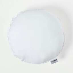 "Homescapes Luxury Super Microfibre Round Circular Shaped Cushion Pad Insert Inner 50 cm (20 inches) White Approx. 50 cm (20"") diameter"
