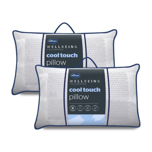 Silentnight Wellbeing Collection Cool Touch Pillows, 2 Pack White 2