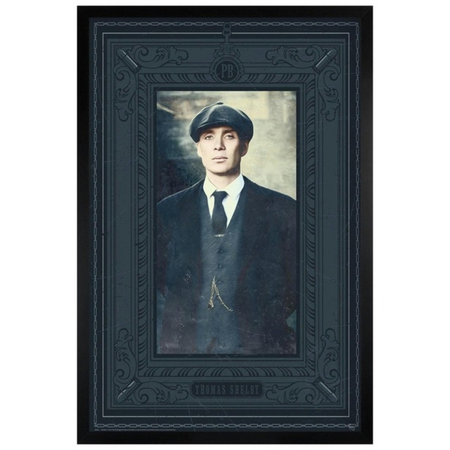 Black Wooden Framed Peaky Blinders Tommy Portrait Maxi Poster Multi