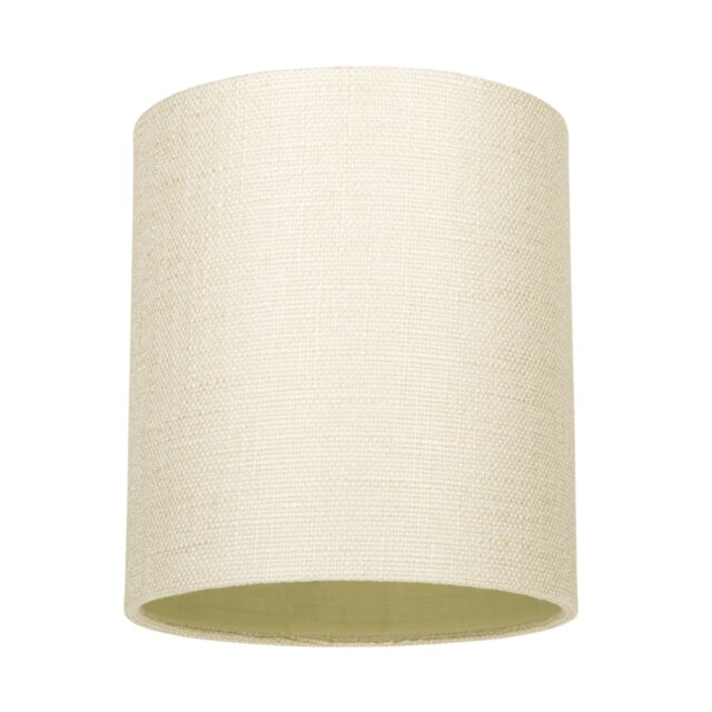"Contemporary and Sleek Cream Linen Fabric 6"" Cylindrical Lamp Shade 60w Maximum Cream Cream 1"
