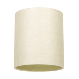 "Contemporary and Sleek Cream Linen Fabric 6"" Cylindrical Lamp Shade 60w Maximum Cream Cream 1"