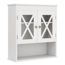 COSTWAY Bathroom Cabinet Wall Mounted Medicine Cabinet White