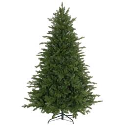 HOMCOM 6ft Artificial Christmas Tree with 1821 Tips, Metal Base, Realistic Hinged mas Tree for Home Office, Green