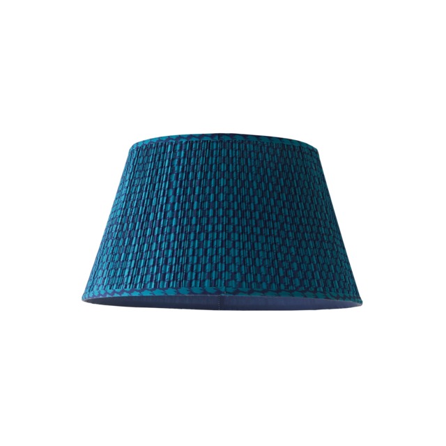 ValueLights Malina Large Double Teal Pleated Taper Shade and Bulb