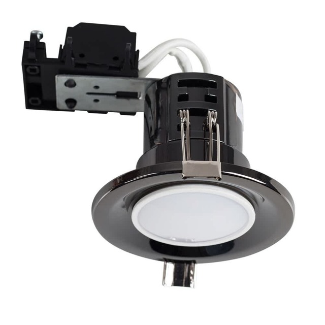ValueLights 30 Pack Fire Rated Black Chrome Downlights Black