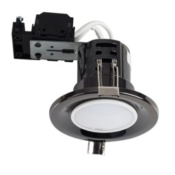 ValueLights 30 Pack Fire Rated Black Chrome Downlights Black