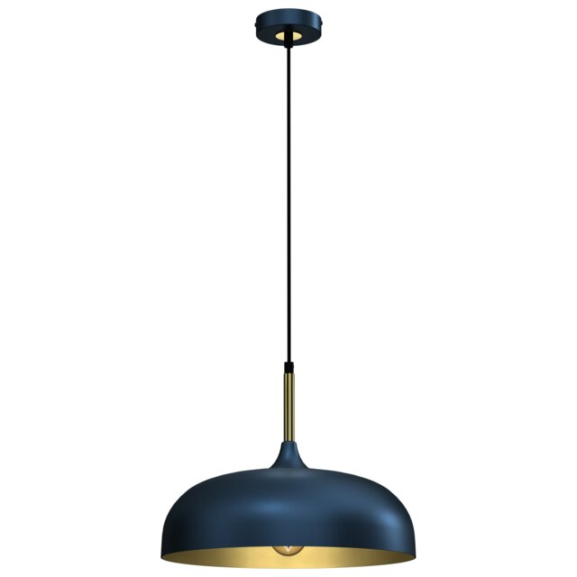 Milagro Pendant Lamp Lincoln Blue/Gold 1XE27 35cm