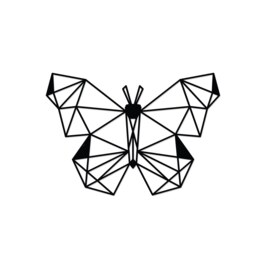 Decortie Butterfly Metal Wall Art 50x35cm Black