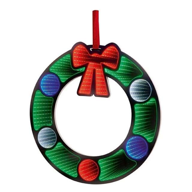 Premier Infinity Christmas Wreath LED Christmas Decoration Green Green/Red 1