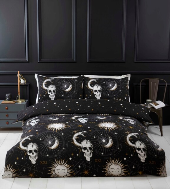 Tarot Microfibre Polyester Reversible Duvet Set with Pillowcase Multi Single 1