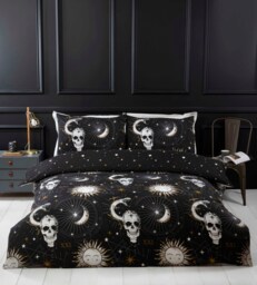 Tarot Microfibre Polyester Reversible Duvet Set with Pillowcase Multi Single 1