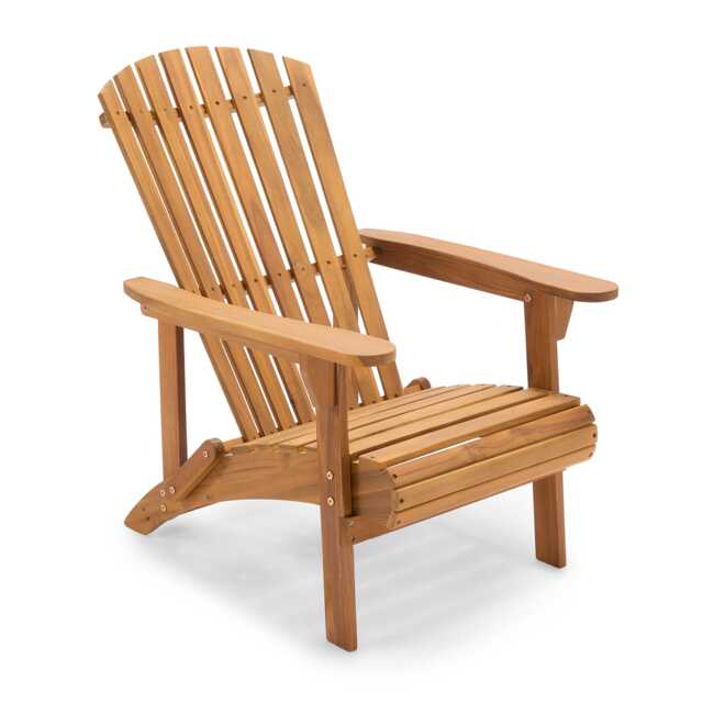 Vonhaus Hudson Adirondack Garden Chair with Teak Oil Finish