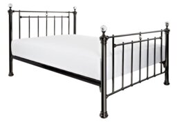 5ft King Size Black nickel,Traditional Antique Victorian Metal Bed Frame Black Black Nickel King