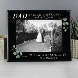 Personalised 'Of All The Walks' 5x7 Glass Wedding Frame Black One Size