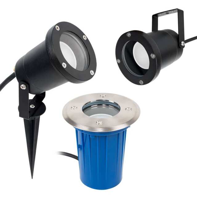 ValueLights 3 In 1 IP65 Rated Ground Wall Spike Outdoor Light