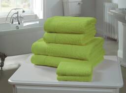Chatsworth 600gsm Pure Cotton Towels Soft & Absorbent Green Lime Face cloth 1
