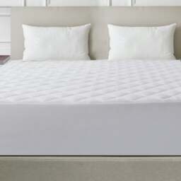 Quilted Mattress Protector Hypoallergenic White Double