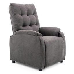 Charlbury Fabric Pushback Recliner Armchair Sofa Fireside Chair (Charcoal)