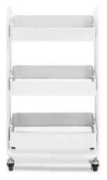 Interiors by Premier Three Tier Black Trolley, Versatile Drinks Trolley, Lightweight And Compact Storage Garden Trolley for Home White