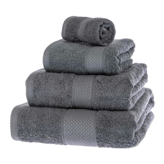 Homescapes Turkish Cotton Grey Bath Towel Set