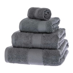Homescapes Turkish Cotton Grey Bath Towel Set