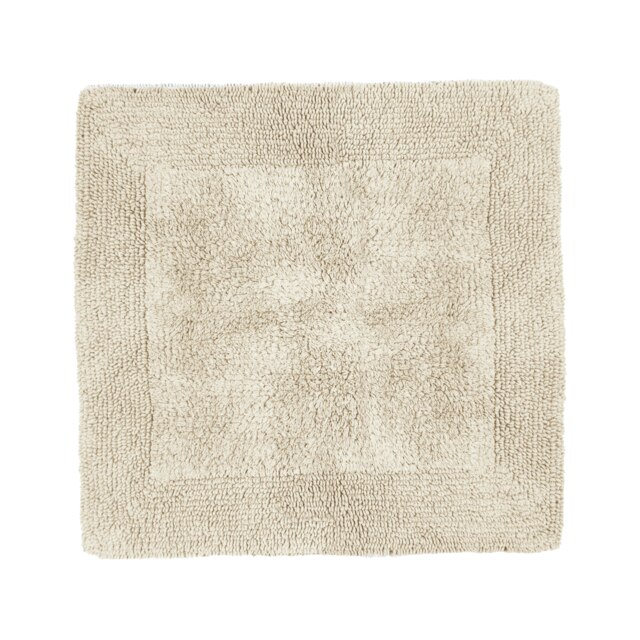 Heavyweight Reversible Square Bath Mat Cream Stone