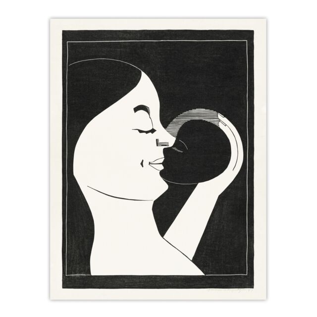 "Mother and Child Stylised Painting De Mesquita Huge Wall Art Poster Print 24X32"""
