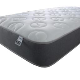 Ying & Yang Hybrid Mattress - 20cm Deep, Premium Sprung & Memory Foam Support Grey European King Size