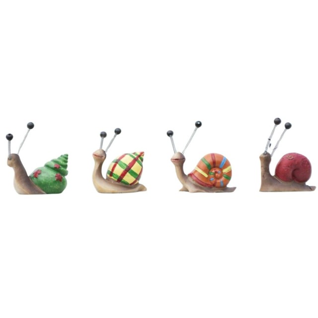 Marco Paul 4pc Snail Animal Figurine Resin Outdoor Ornaments