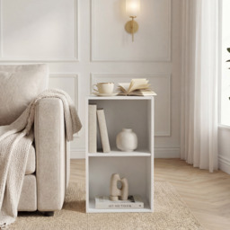 Vida Designs Oxford 2 Tier Cube Bookcase Display Storage, White